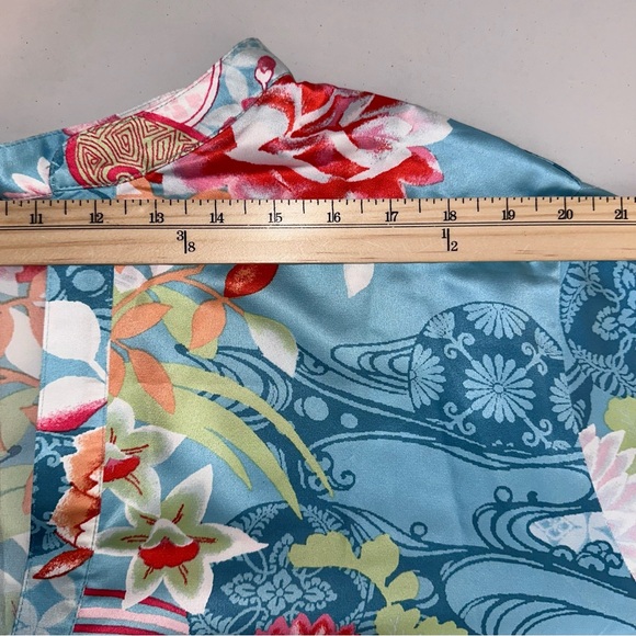 N by Natori Sakura Satin Pajama Set Sz 2X Mandarin Collar Excellent Condition - Picture 8 of 16